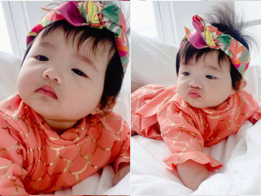 Đông Nhi chia sẻ hình ảnh con gái Winnie, dù được diện đồ của thương hiệu đắt đỏ nhất nhì thế giới nhưng gương mặt của Winnie khiến ai cũng bật cười vì loạt biểu cảm hài hước của cô bé từ ngạc nhiên, ngơ ngác đến cả nhăn nhó, thậm chí là hơi vênh váo. Càng lớn, con gái Đông Nhi - Ông Cao Thắng càng dạn dĩ và có vô vàn các sắc thái vô cùng đáng yêu.