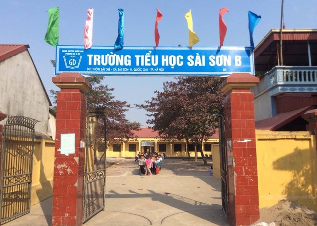 Trường Tiểu học Sài Sơn B- nơi xảy ra vụ việc (Ảnh: Dân Việt)
