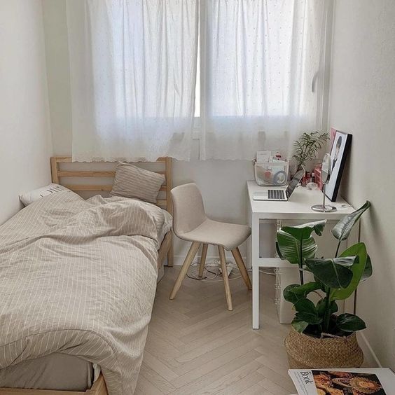 Phòng ngủ nhỏ 10m2 sử dụng gam màu tươi sáng