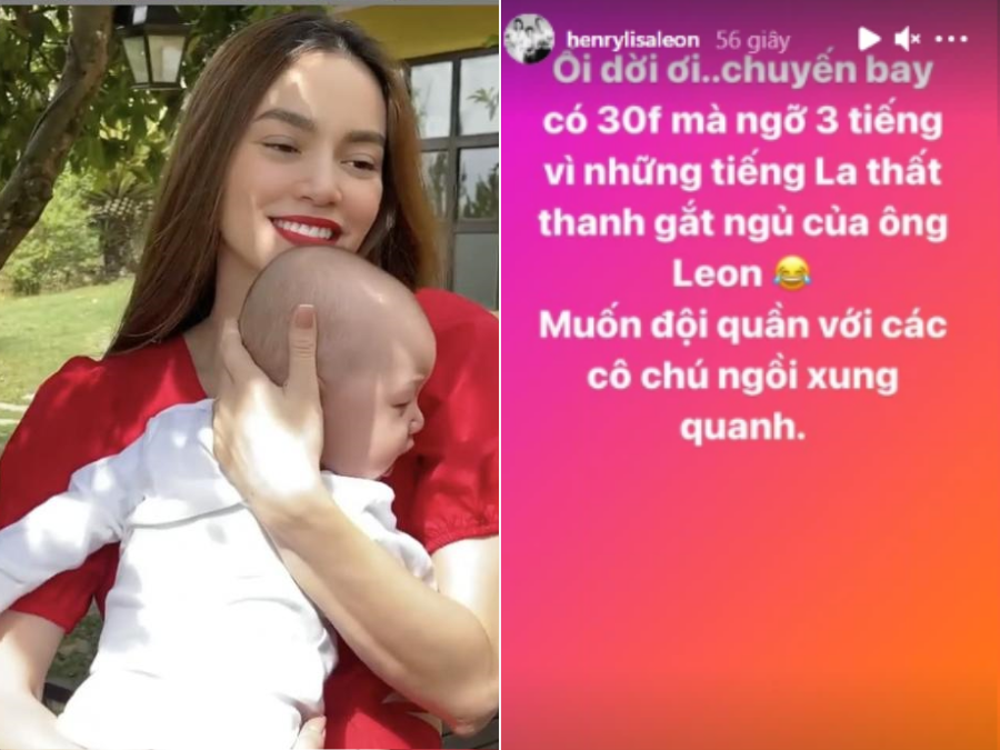 Hà Hồ đã chia sẻ câu chuyện hài hước về cậu con trai Leon trên chuyến bay từ Đà Lạt về TP.HCM. Cụ thể, Hồ Ngọc Hà viết: