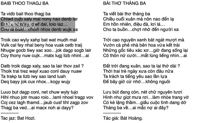 Ví dụ về chữ Việt Nam song song 4.0 (Ảnh: Dân Việt)