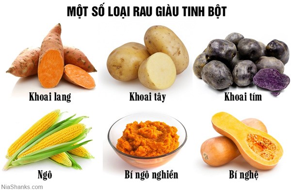 Các loại rau củ nhiều tinh bột nên tránh xa