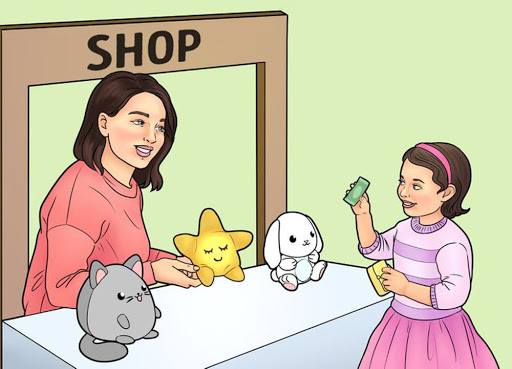 Dạy bé nên trả tiền cho người bán hàng