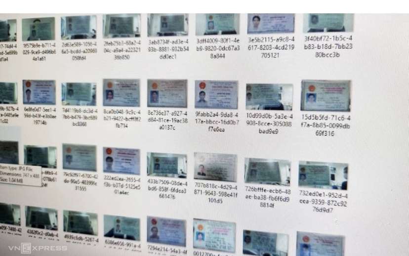 Nhiều thông tin của người Việt đang bị rao bán trên mạng (Ảnh: Vnexpress)