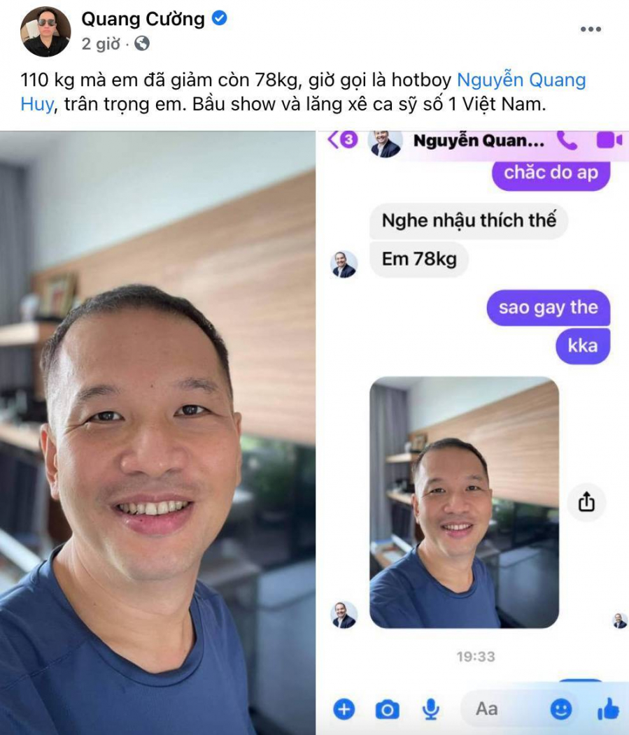 Chồng cũ Phạm Quỳnh Anh gây sốt với diện mạo mới sau khi giảm 32 kg