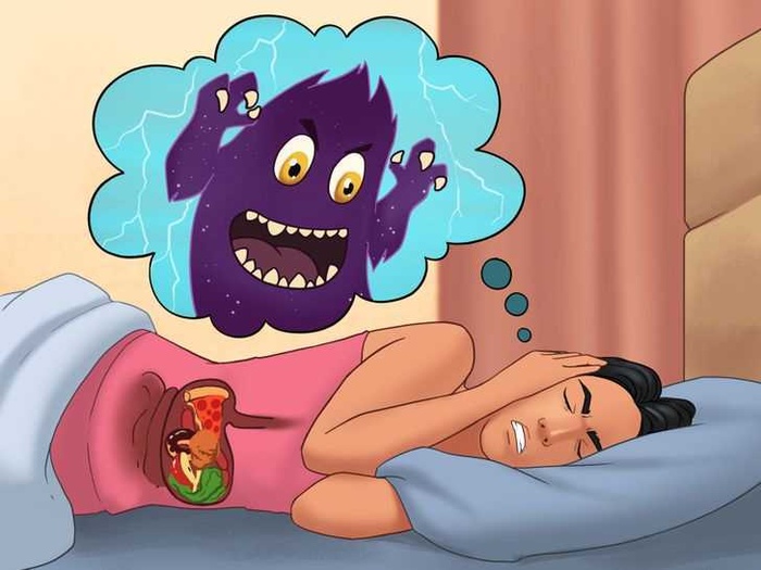 Ăn trước khi ngủ có thể khiến bạn gặp ác mộng