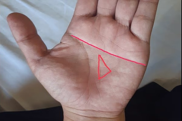 Hình tam giác trên lòng bàn tay