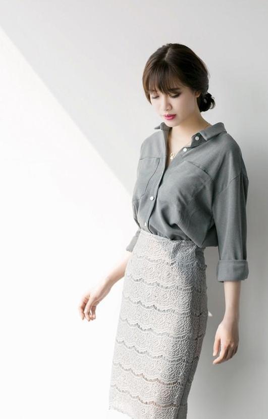 Chân váy công sở dáng dài bút chì SK209 Krfashion style Hàn Quốc đẹp vải Co  dãn tốt váy midi 2 lớp có xẻ sau