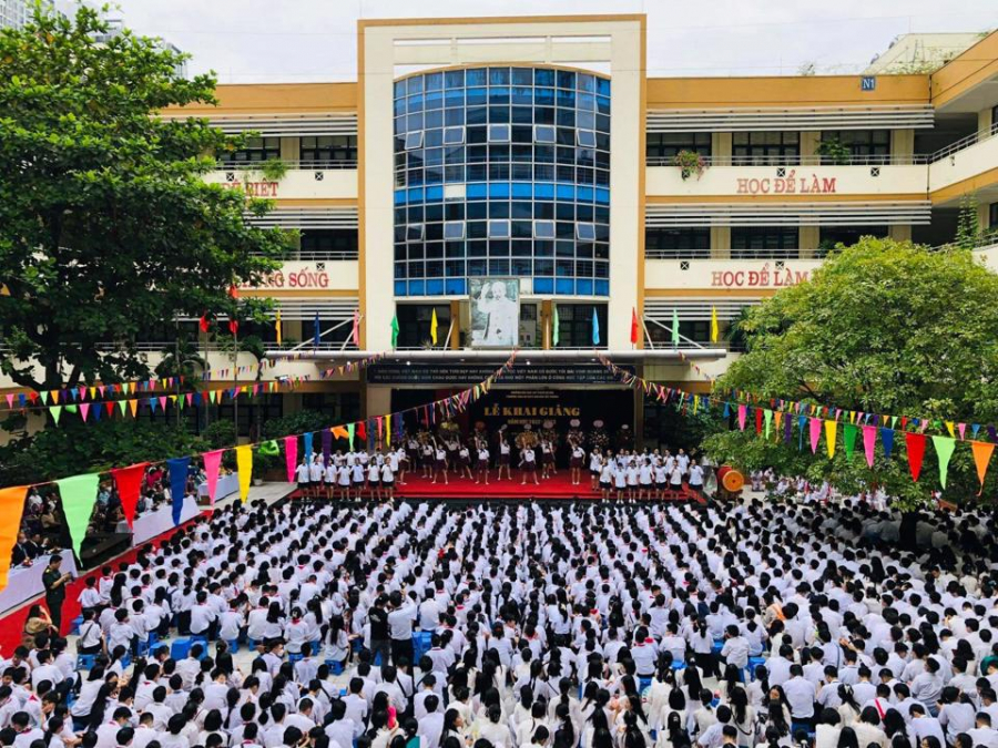 Trường THCS &THPT Nguyễn Tất Thành, quận Cầu Giấy. Ảnh: Anh Kiệt