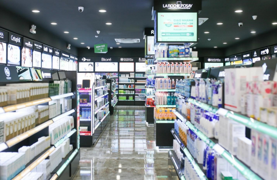 Không gian mua sắm tại Hasaki với hơn 500 nhãn hàng