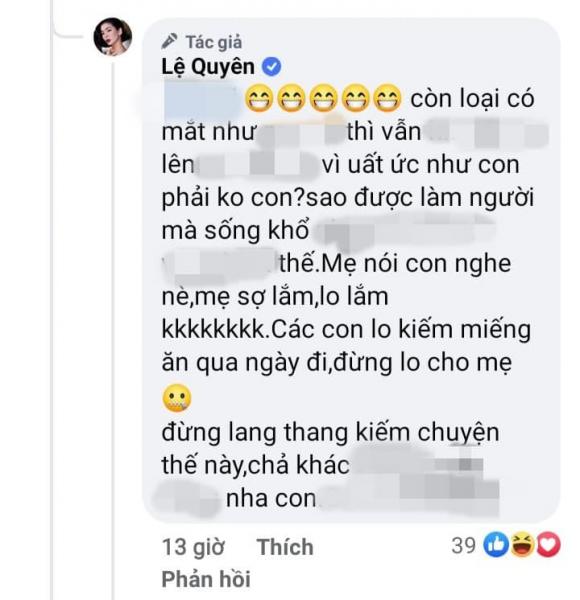 Lệ Quyên dằn mặt anti