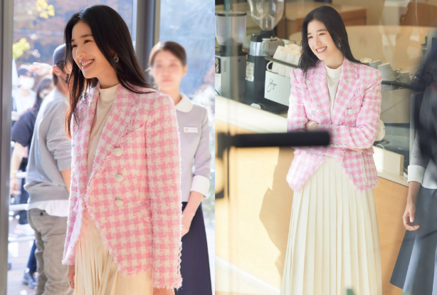 Học lỏm sao Hàn cách diện áo khoác vải tweed đẹp, đi chơi hay đi làm đều được