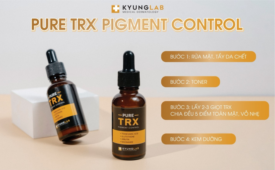 Các bước hướng dẫn sử dụng sản phẩm KyungLab Pure TRX Pigment Control