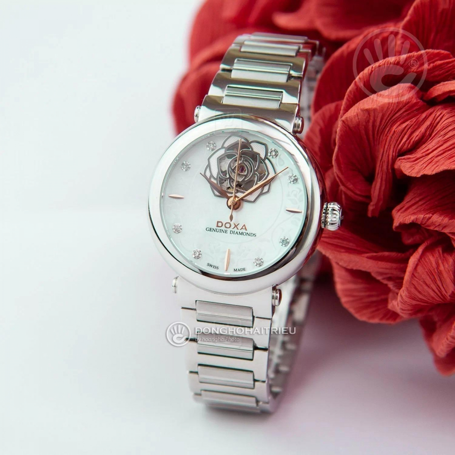 Đồng hồ sang trọng đẳng cấp cho nữ: Doxa Calex Rose D215SWH có giá bán khoảng 47 triệu đồng