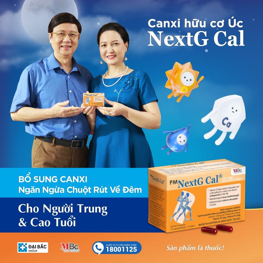 Canxi hữu cơ Úc NextG Cal giúp cải thiện và phòng ngừa chuột rút về đêm do thiếu canxi ở người trung và cao tuổi. 