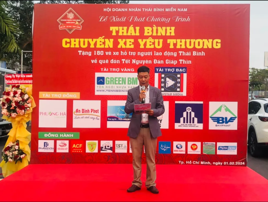 Ông Nguyễn Tuấn Linh, Trưởng BTC phát biểu tại Lễ xuất phát