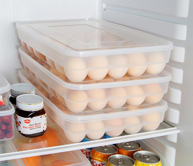  Nên để khay/hộp trứng ở phần giữa hoặc nơi sâu hơn trong tủ lạnh, nhiệt độ cần luôn ổn định mức dưới 20 độ C.
