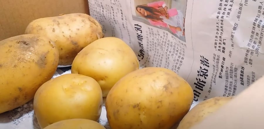 Bạn có thể dùng thùng carton, giấy báo và baking soda để bảo quản khoai tây.