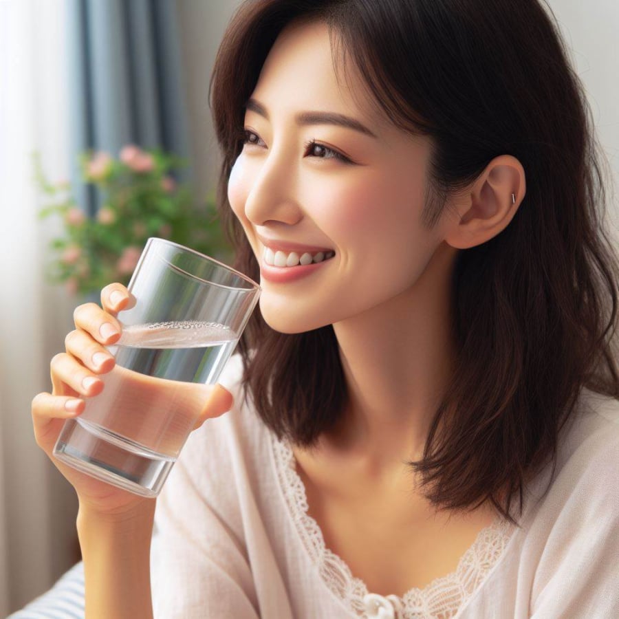 Uống đủ nước mang lại nguồn dưỡng chất và oxy dồi dào cho làn da