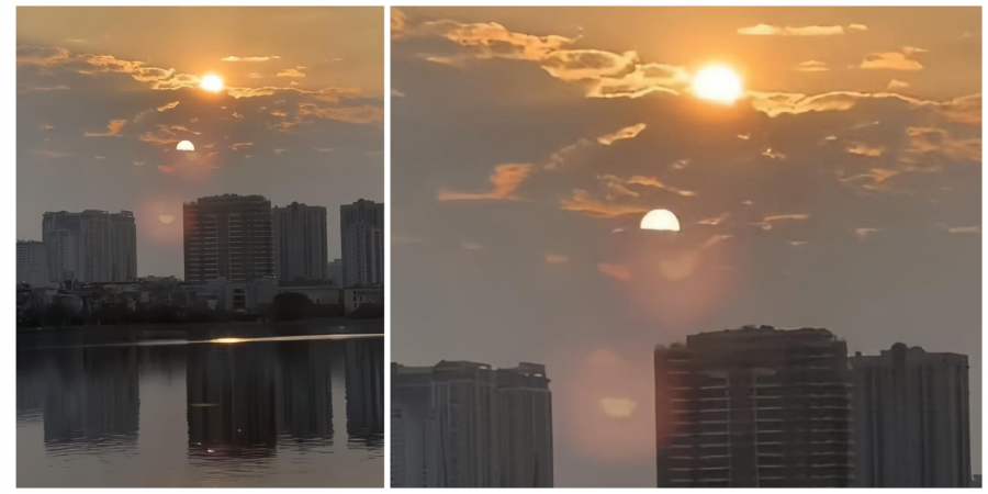 Vì sao có tới 2 mặt trời trên Hồ Tây Hà Nội