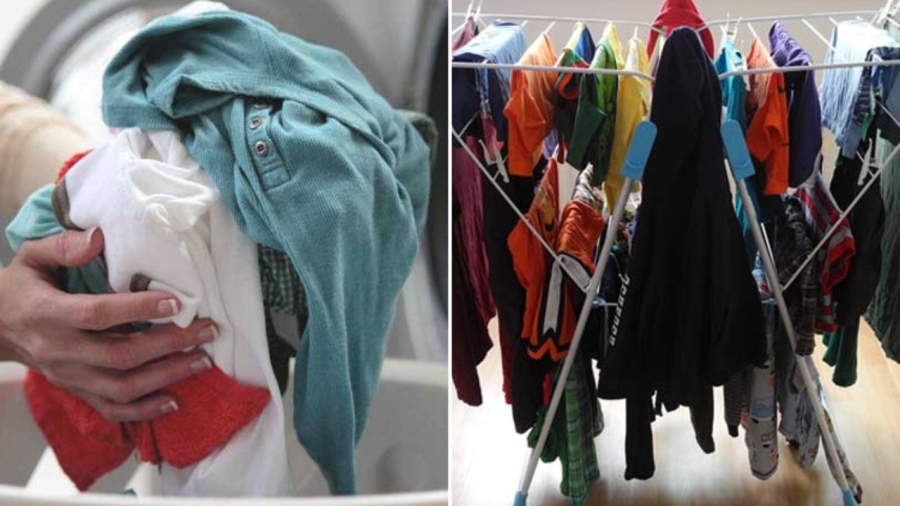 Giặt quần áo vào sáng sớm để quần áo có nhiều thời gian khô trong ngày.