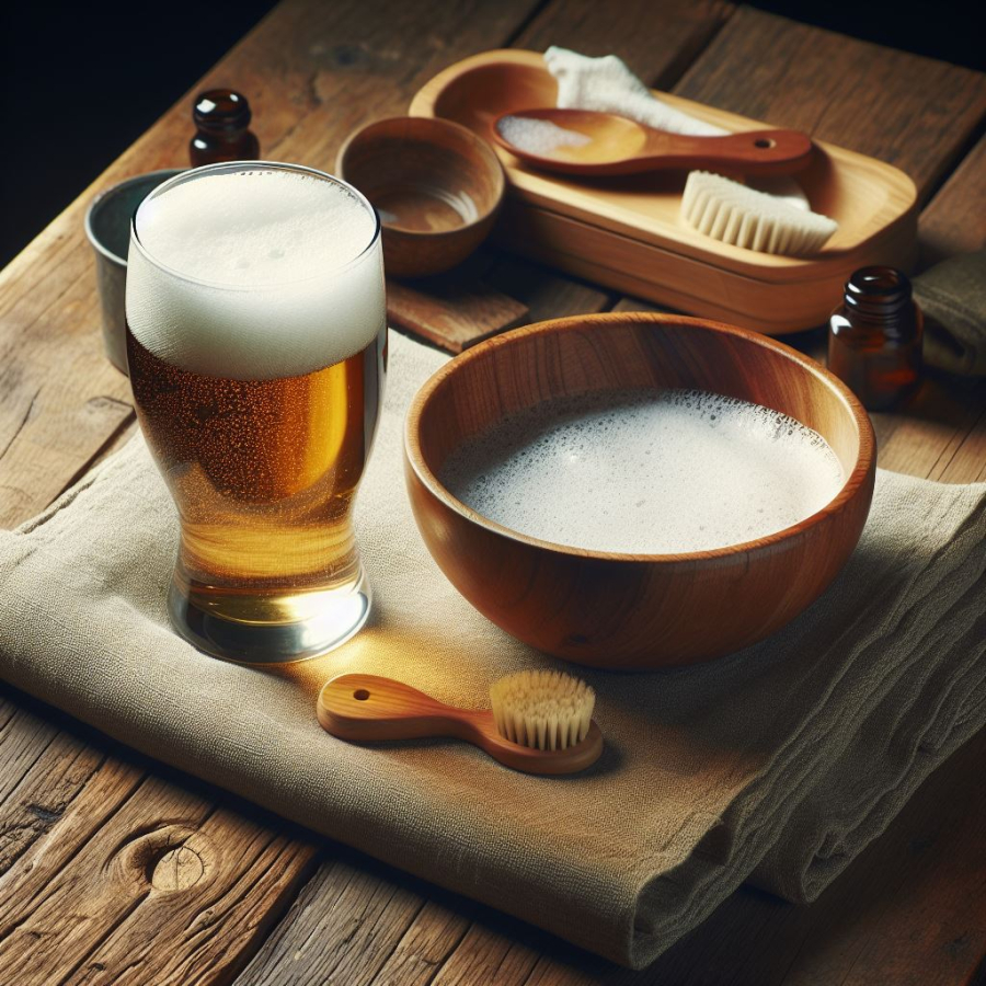 Bia có thể loại bỏ vết bẩn cứng đầu trên bề mặt gỗ