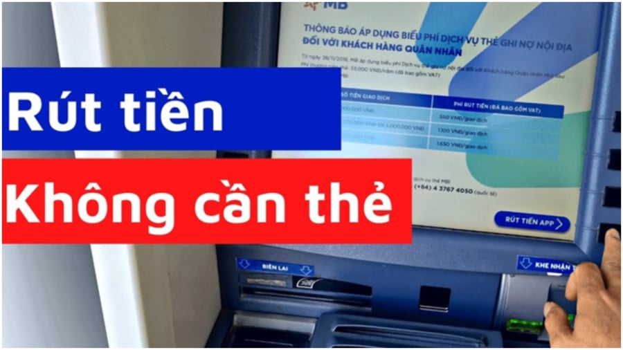 Phương pháp rút tiền không cần dùng thẻ ATM