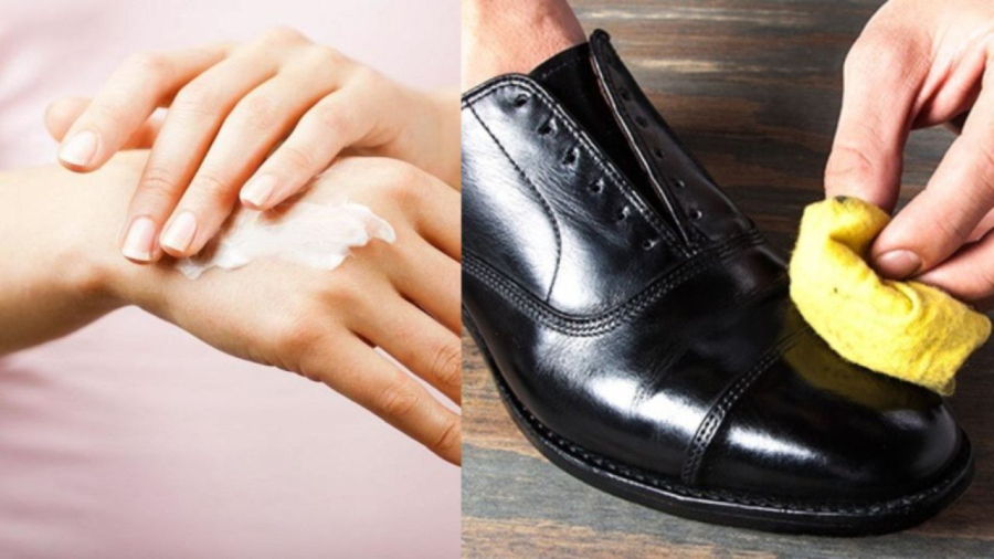Kem dưỡng da tay giúp làm sạch giày da hiệu quả và còn giúp da mềm hơn