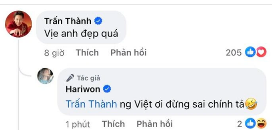 Trấn Thành công khai nhận xét Hari Won trên mạng xã hội, nào ngờ bị bà xã 'sửa lưng'