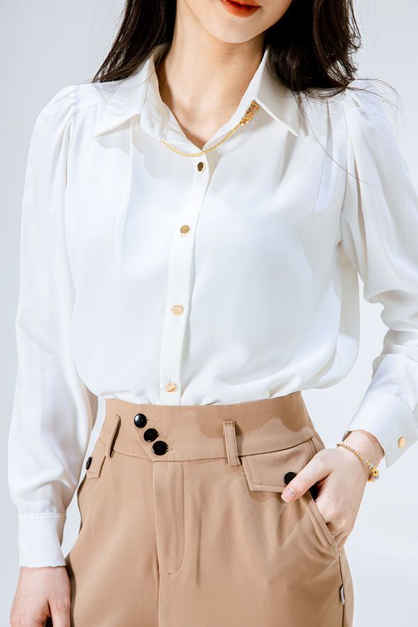 White button-down shirt