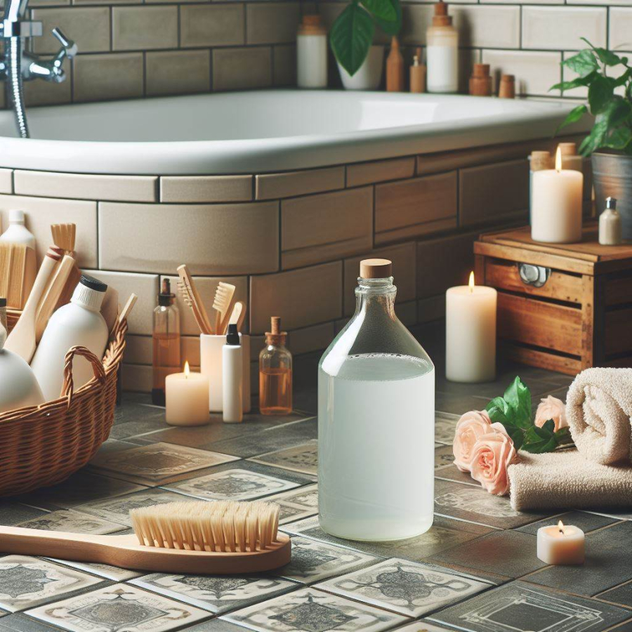 Giấm là một giải pháp tuyệt vời để làm sạch gạch và tường trong nhà tắm