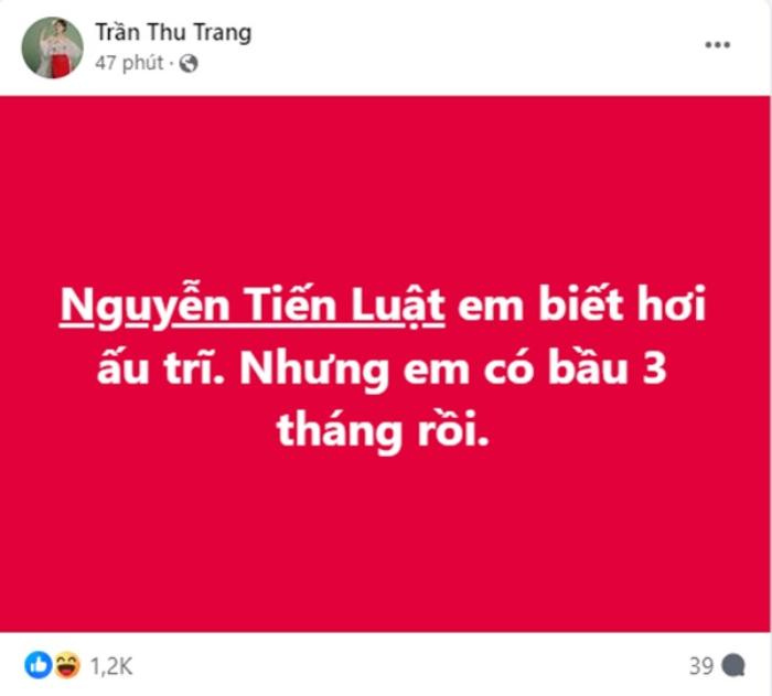 Chia sẻ của Thu Trang gây chú ý.