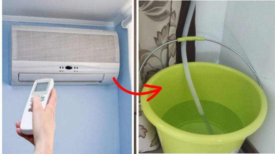 Máy điều hòa chảy nước là do hiện tượng ngưng tụ của hơi nước trong không khí trong phòng.