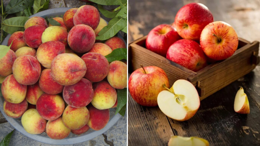 Đào và táo vừa có hương vị thơm ngon, vừa cung cấp nhiều dưỡng chất cho cơ thể, giúp kiểm soát đường huyết.