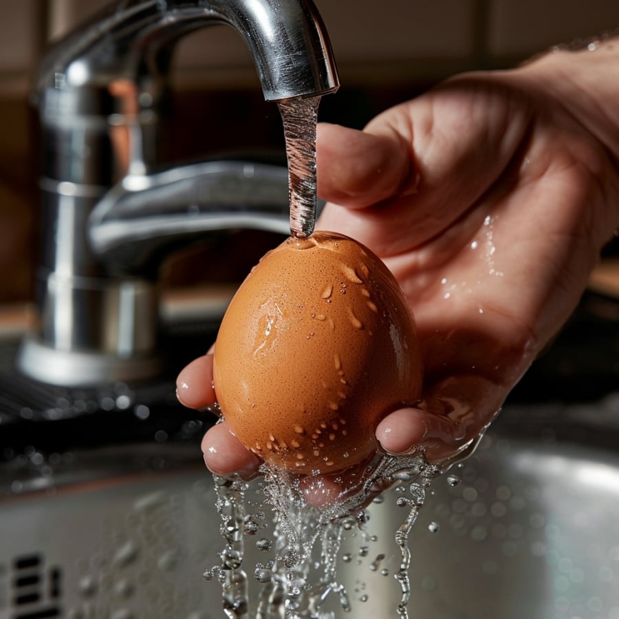 Chuyên gia Nguyễn Duy Thịnh khuyến cáo nên rửa trứng với nước muối loãng hoặc nước sạch