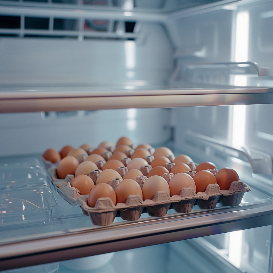 Trứng thường giữ được chất lượng tốt nhất trong khoảng thời gian từ 3 đến 5 tuần khi được bảo quản trong tủ lạnh
