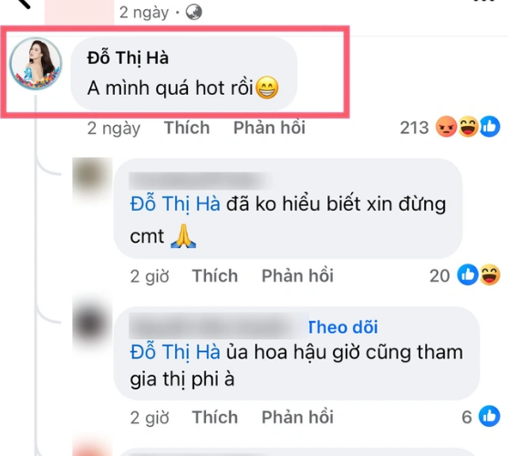 Bình luận gây tranh cãi của Hoa hậu Đỗ Thị Hà