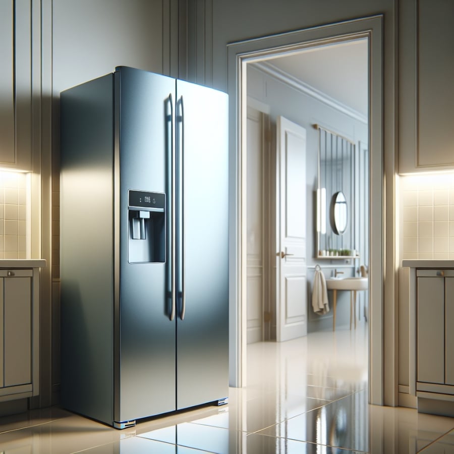 Theo quan điểm phong thủy, không nên bố trí tủ lạnh đối diện với cửa nhà vệ sinh