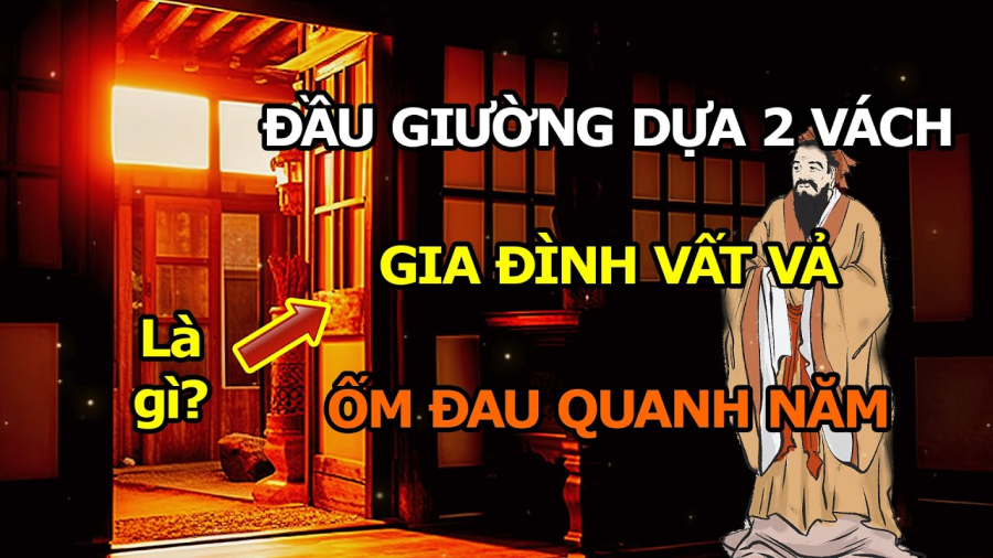 Giường ngủ dựa hai vách này hao tài