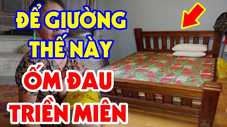 Đầu giường tránh kê tựa vào 2 vách là vách ngăn nhà tắm và vách bức tường có cửa sổ