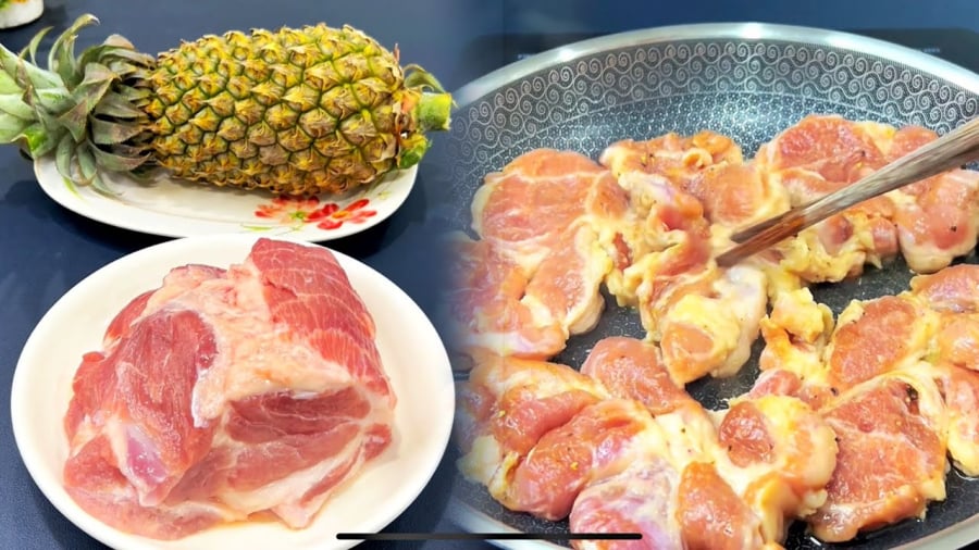 Marinating beef with pineapple juice