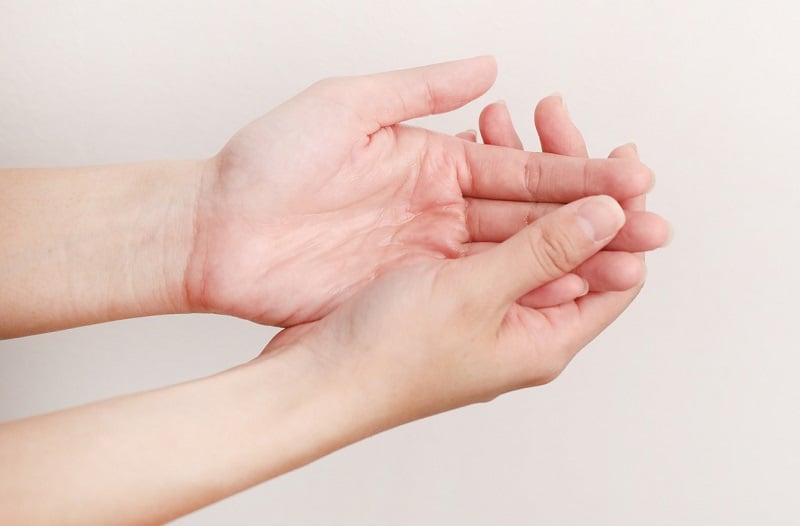 Màu sắc của lòng bàn tay có thể tượng trưng cho hiệu quả của hệ thống tuần hoàn máu