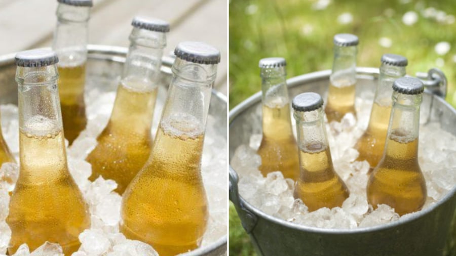 Sử dụng muối và đá có thể giúp làm lạnh bia, nước ngọt chỉ trong tích tắc.