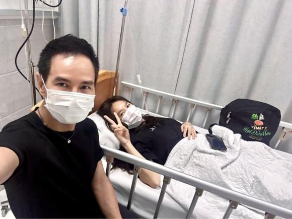 Minh Hà chia sẻ hình ảnh nằm trong bệnh viện 