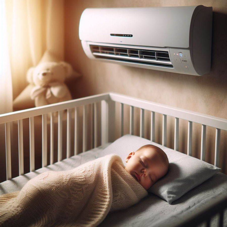 Trong mùa hè, cha mẹ nên thiết lập nhiệt độ phòng trong khoảng từ 26 đến 28 độ C
