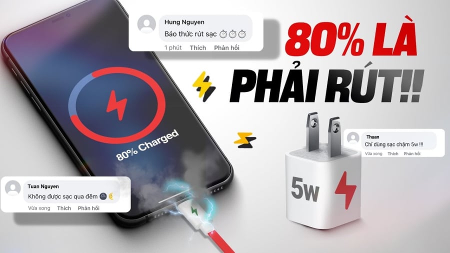 Rút điện thoại khi pin đầy 100% khiến pin chai nhanh hơn