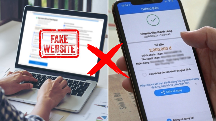 Người dân cần hết sức cảnh giác trước các đường link lạ, các trang web giả mạo, các số tài khoản ngân hàng có dấu hiệu lừa đảo.