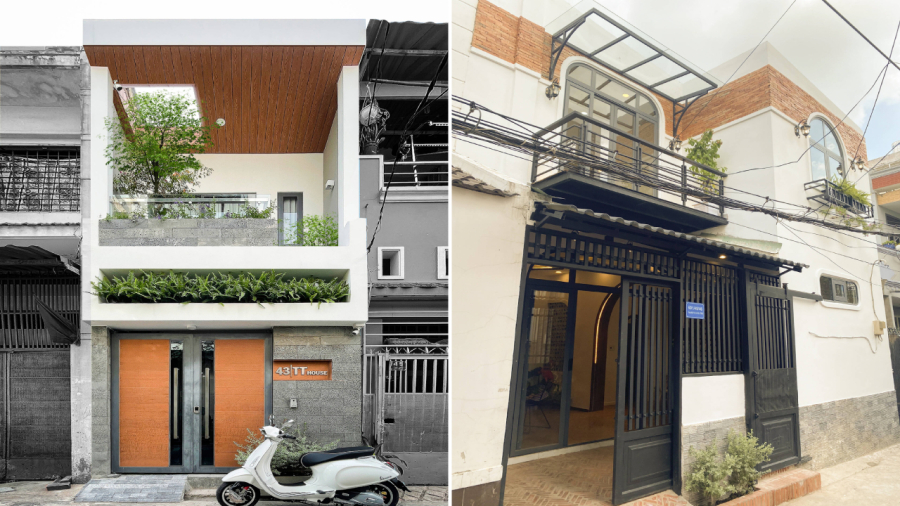 Không thiếu các mẫu nhà phố 2 tầng có thiết kế đơn giản, chi phí thấp, phù hợp với nhu cầu của các gia đình.