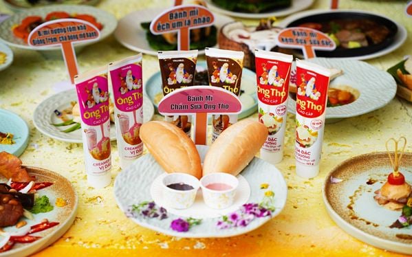 Món bánh mì chấm sữa đặc Ông Thọ cùng tham gia xác lập kỷ lục 150 món ăn kèm với bánh mì tại Lễ hội bánh mì 2024