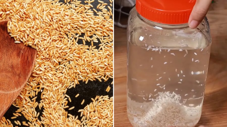 Bạn có thể làm giấm gạo từ gạo rang.